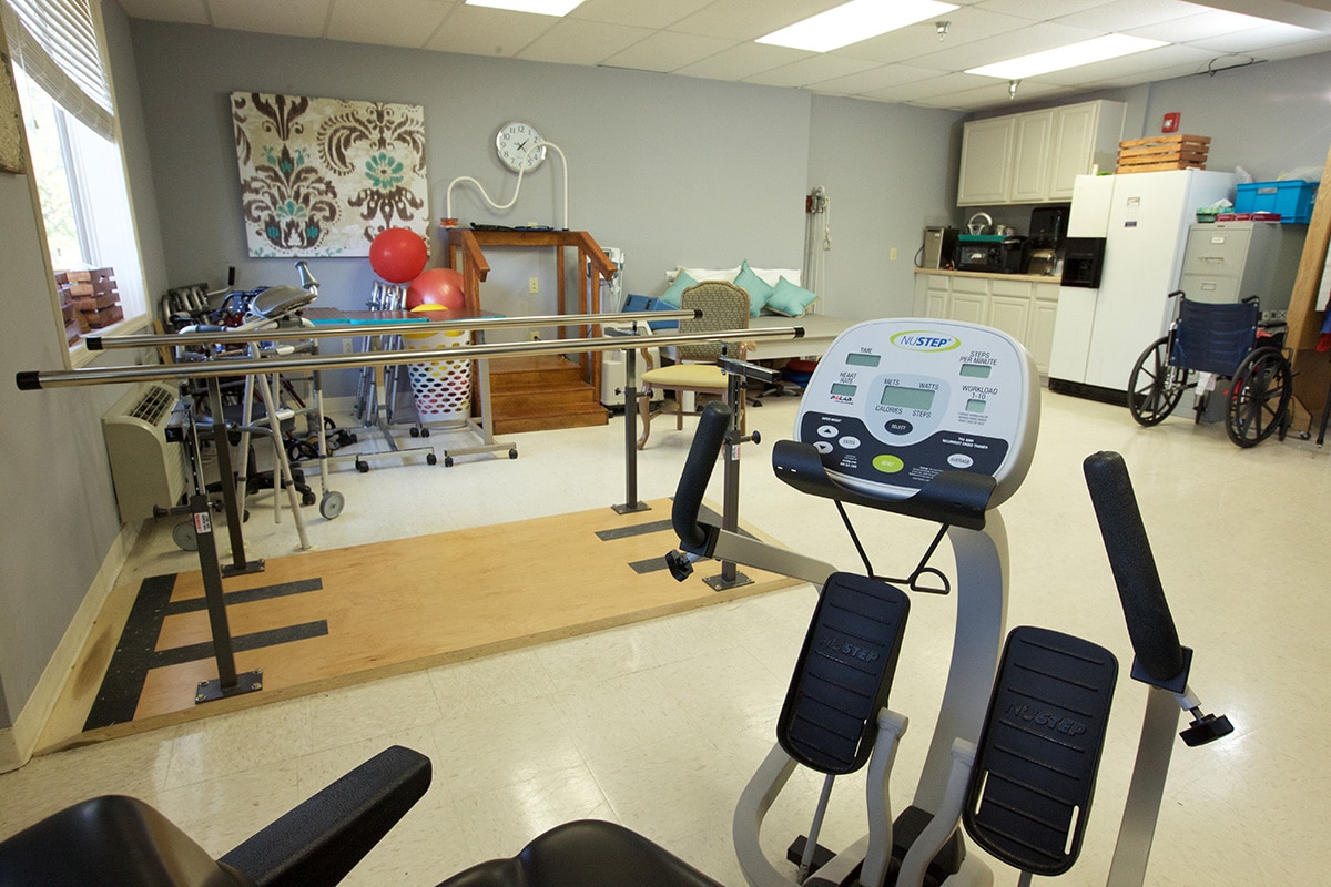 The rehab gym at Stone River Post Acute